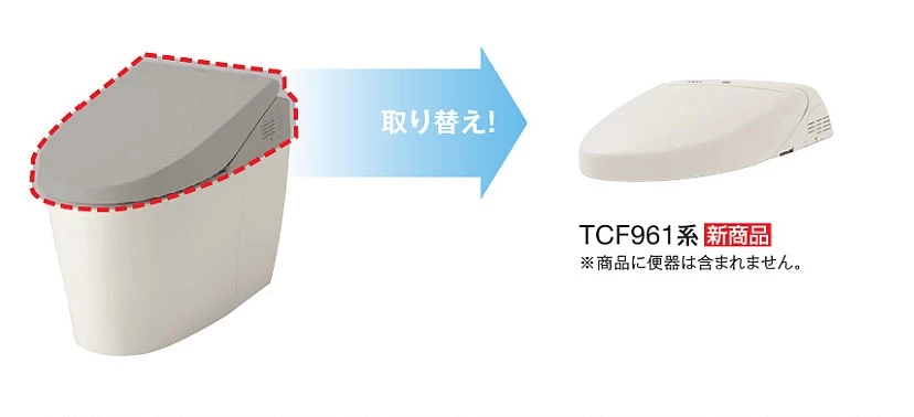 TOTO,ウォシュレット一体型取替機能部,TCF961